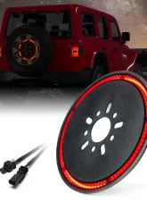 Xprite 14" Typhoon Series Spare Tire LED Brake Light Jeep Wrangler JL JLU 2018-2022                                     - TL-JL-WHEEL-G5 - Image 3