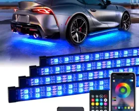 Xprite Rivalry Series Dual Row RGB LED Underbody Glow Kit with Remote Control and Bluetooth