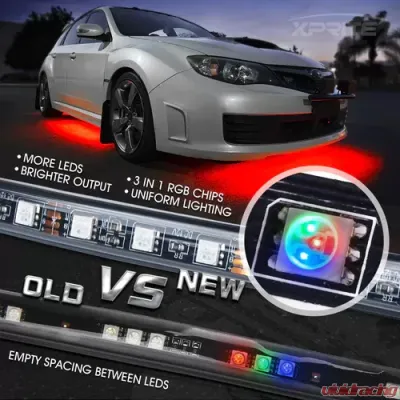 Xprite Throwback Series 8 Color LED RGB Underbody Glow Kit with IR Remote Control - UGL-62709-G2