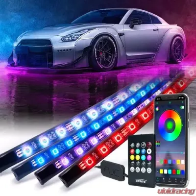 Xprite Battle Series RGB LED Underbody Glow Kit with Remote Control and Bluetooth - UGL-62709-G3
