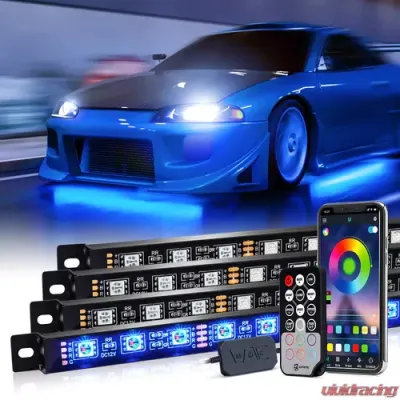 Xprite Warfare Series LED RGB Underbody Glow Kit with Bluetooth & Remote Control - UGL-62712-G2