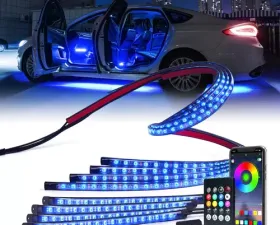 Xprite Fusion Series LED RGB Underbody Glow Kit with Remote Control and Bluetooth Compatible