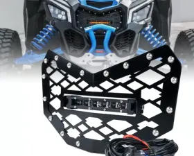 Xprite Black Steel Mesh Grille with 8
