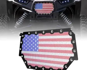 Xprite Black Steel US Flag Mesh Grille Polaris RZR 900 S | 1000 XP 2014-2018