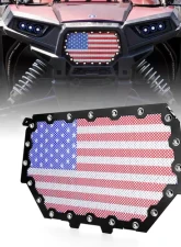 Xprite Black Steel US Flag Mesh Grille Polaris RZR 900 S | 1000 XP 2014-2018                                     - UTV-PG-G1-FLAG - Image 2