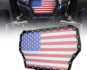Xprite Black Steel US Flag Mesh Grille Polaris RZR 1000 XP Turbo 2017-2018