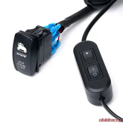 Xprite Wiring Harness with 2 Switches for LED Chase Rear Strobe Light Bars - UTV-RSL-G2-HARNESS
