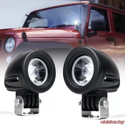 Xprite Set of 2 - 2" 10W CREE Round LED Spot Light - WL-10RS-2PC