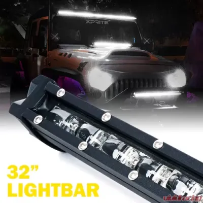 Xprite 32" Ultra Thin Astro Series Flood Beam CREE LED Light Bar - WL-C6-150SS-CR