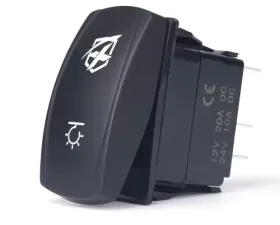 Xprite 5 Pin Laser Blue SPST Rocker On/Off Toggle Switch with Logo