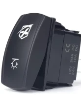 Xprite 5 Pin Laser Blue SPST Rocker On/Off Toggle Switch with Logo                                     - WL-SWITCH-G5 - Image 4