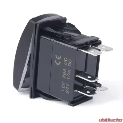 Xprite 5 Pin Laser Blue SPST Rocker On/Off Toggle Switch with Logo - WL-SWITCH-G5