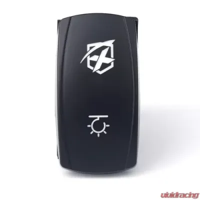 Xprite 5 Pin Laser Blue SPST Rocker On/Off Toggle Switch with Logo - WL-SWITCH-G5