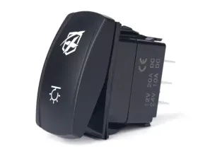 Xprite 4 Pin Laser Blue SPDT 4 Pin Rocker On/Off Toggle Switch with Logo