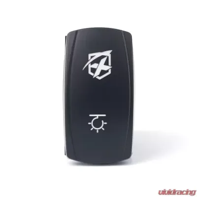 Xprite 4 Pin Laser Blue SPDT 4 Pin Rocker On/Off Toggle Switch with Logo - WL-SWITCH-G6