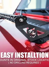 Xprite Prevail Series Hood Mounting Brackets Jeep Wrangler | Gladiator JT 2018-2022                                     - WLB-0051-G1 - Image 3