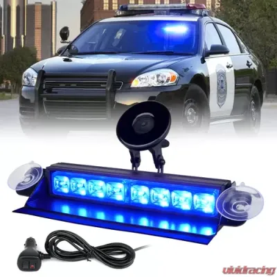Xprite 8" Blue Cadet Series Windshield LED Strobe Lights - WSL-G1-8IN-B