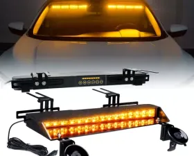 Xprite Amber Chaser Series Dual LED Visor Windshield Strobe Lights