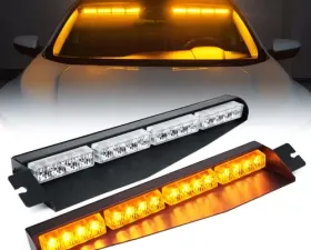 Xprite Amber Elite Series Dual LED Visor Windshield Strobe Lights