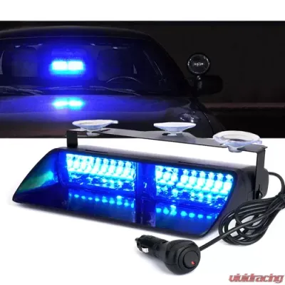 Xprite Blue Undercover Series RGB LED Strobe Lights For Dash / Windshield With Suction Cups - YL125-B