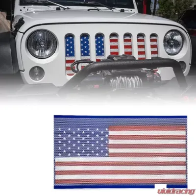 Xprite USA Flag Mesh Insert Jeep Wrangler JK 2007-2018 - ZS-0001-FLAG-G1