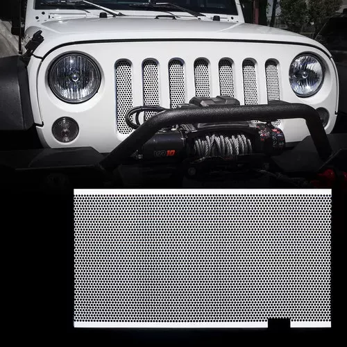 Xprite White Stainless Steel Original Grille Mesh Insert Jeep Wrangler JK JKU 2007-2018 - ZS-0001W-G1