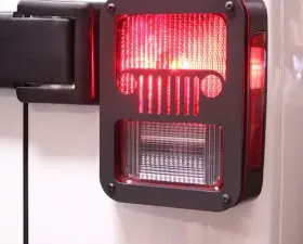 Xprite Black Jeep Grille Rear Taillight Covers Jeep Wrangler JK 2007-2018