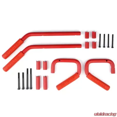 Xprite Red G1 Front and Rear Grab Handles Jeep Wrangler JK JKU 2007-2018 - ZS-0089R-G1