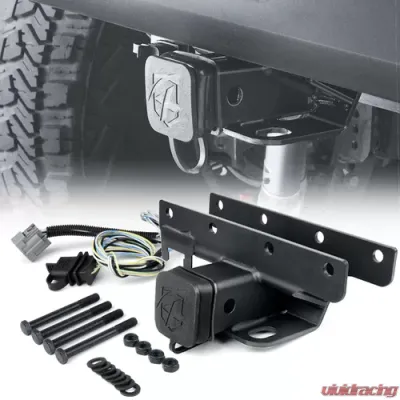 Xprite 2 Inch Rear Receiver Tow Hitch with Harness Jeep Wrangler 2007-2018 - ZS-0102-JK-G2