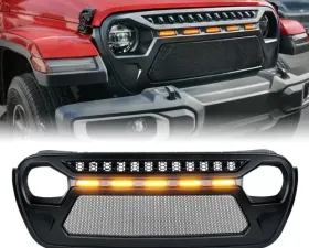 Xprite Black Gladiator Mesh Grille Jeep Wrangler JL | Gladiator JT 2018-2022