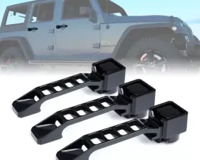 Xprite 3pc Storm Series Heavy Duty Aluminum Door Handle Set Jeep Wrangler JK 2007-2018