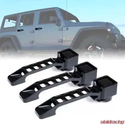 Xprite 3pc Storm Series Heavy Duty Aluminum Door Handle Set Jeep Wrangler JK 2007-2018 - ZS-0110K-3PC