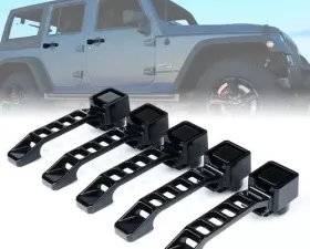 Xprite 5pc Storm Series Heavy Duty Aluminum Door Handle Set Jeep Wrangler JK 2007-2018