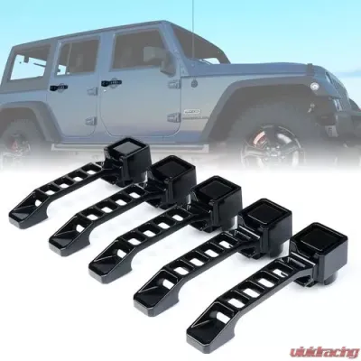 Xprite 5pc Storm Series Heavy Duty Aluminum Door Handle Set Jeep Wrangler JK 2007-2018 - ZS-0110K-5PC