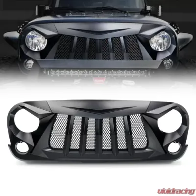Xprite Black Widow Front Grille Jeep Wrangler JK JKU 2007-2018 - ZS-0117K