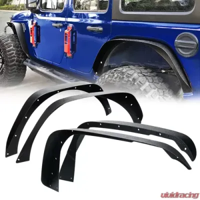 Xprite Grind Series Steel Fender Flare Kit Jeep Wrangler JL 2018-2022 - ZS-0120-JL-G1