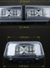 Xprite 12inch Amber Mini Light Bar with Magnetic Base | Gamma Series                                     - 52010C-Y - Image 2