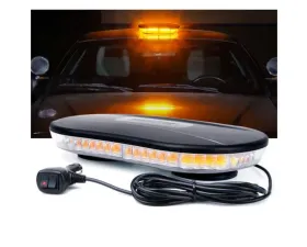 Xprite Amber Delta Series 30W COB LED Rooftop Strobe Light with Magnetic Base