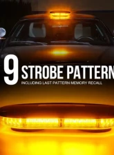 Xprite Amber Delta Series 30W COB LED Rooftop Strobe Light with Magnetic Base                                     - 53010M-WY - Image 2