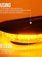 Xprite Amber Delta Series 30W COB LED Rooftop Strobe Light with Magnetic Base                                     - 53010M-WY - Image 3