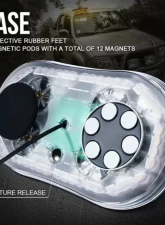 Xprite Amber Delta Series 30W COB LED Rooftop Strobe Light with Magnetic Base                                     - 53010M-WY - Image 4