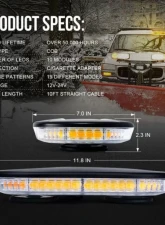 Xprite Amber Delta Series 30W COB LED Rooftop Strobe Light with Magnetic Base                                     - 53010M-WY - Image 6