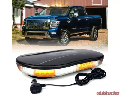 Xprite Amber Delta Series 30W COB LED Rooftop Strobe Light with Magnetic Base - 53010M-WY