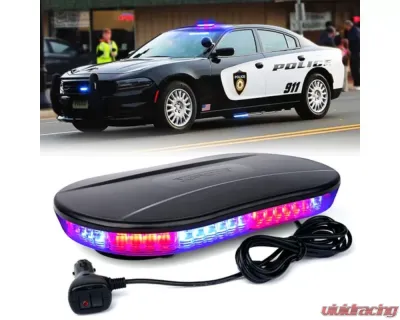 Xprite Amber Delta Series 30W COB LED Rooftop Strobe Light with Magnetic Base - 53010M-WY