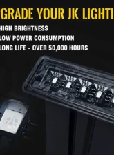 Xprite Clear Third Brake Light LED Replacement Jeep Wrangler JK 2007-2018                                     - BL-JK-G1-CLR - Image 2