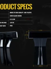 Xprite Smoke Third Brake Light LED Replacement Jeep Wrangler JK 2007-2018                                     - BL-JK-G1-SMK - Image 4