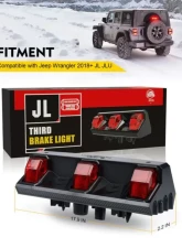 Xprite LED Third Brake Light Jeep Wrangler JL 2018-2023                                     - BL-JL-G1 - Image 2