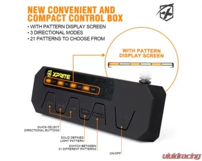 Xprite Green 35inch Warrant G2 Series Traffic Advisor COB LED Strobe Light Bar - CTB-6-G2-G