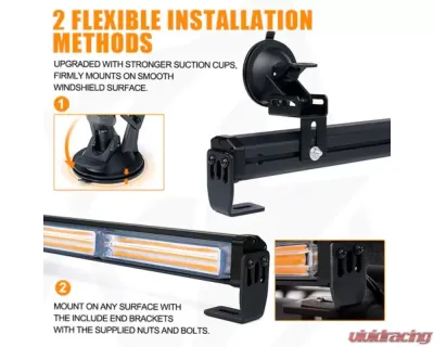 Xprite Green 35inch Warrant G2 Series Traffic Advisor COB LED Strobe Light Bar - CTB-6-G2-G