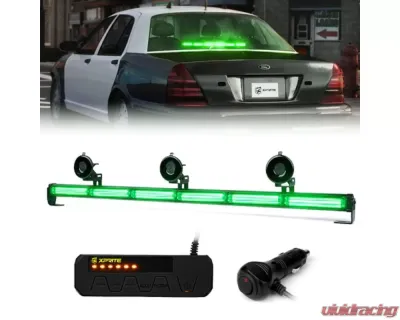 Xprite Green 35inch Warrant G2 Series Traffic Advisor COB LED Strobe Light Bar - CTB-6-G2-G